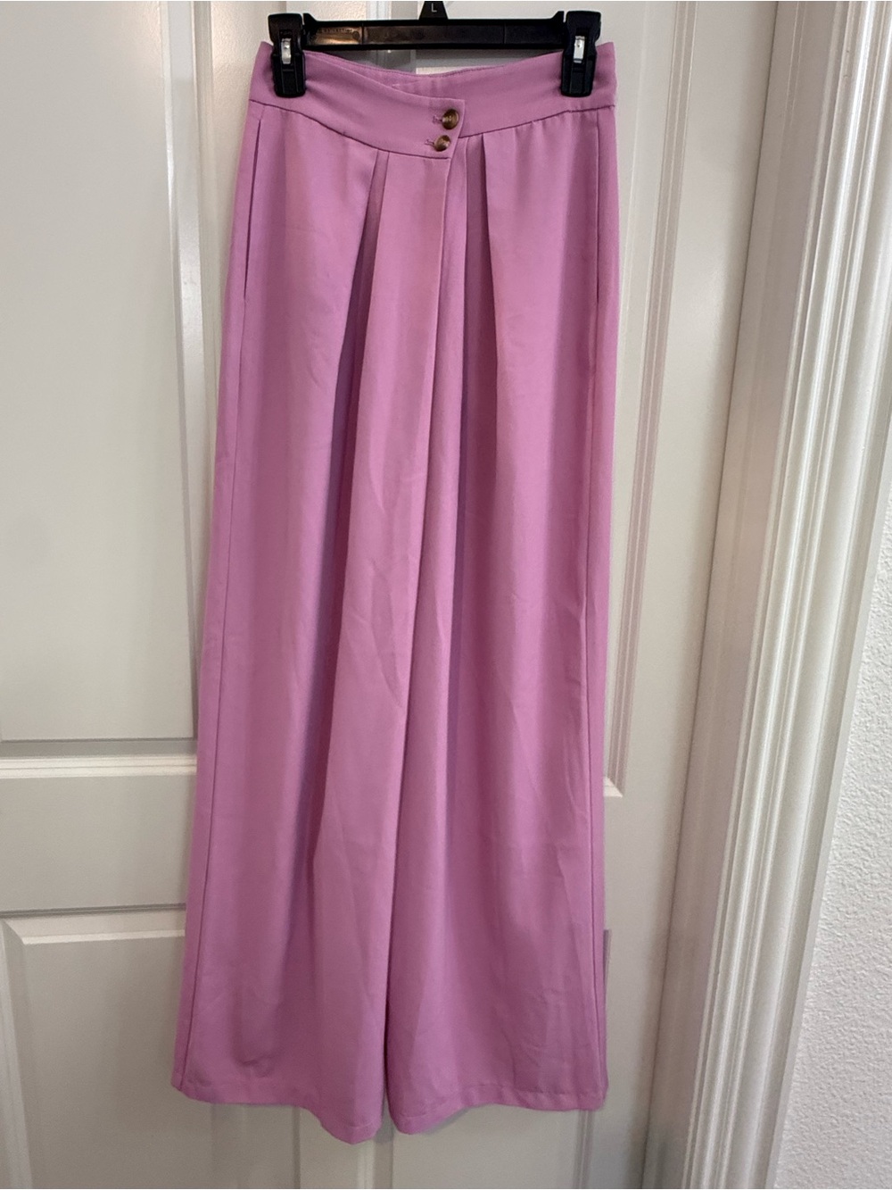 ASTR the Label Boyfriend Wide-Leg High-Waist Pants Trousers-Pink